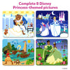 Four Disney Princess-themed jigsaw puzzles from Dot it! Disney Princesses sticker art set