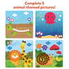 Animal-themed tracing and dot-matching activity cards from Dot It with Magnets for ages 3-7