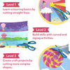 Multi-level activity kit for learning scissor skills from Snip Snip Unicorns & Princesses Art & Craft Kit