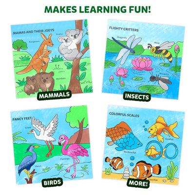Color and Learn: Animals | Colouring Book (ages 3-6)