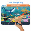 Interactive underwater animals themed educational mat with magic search pen for ages 3-6