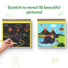 Travel Friendly Magical Scratch Art Book: World of Dinosaurs (ages 3-8)