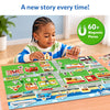 Magnetic play set with town map, buildings, and vehicles for kids ages 3-7