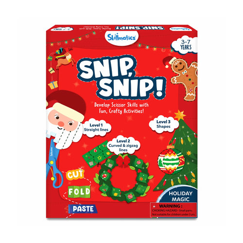 Children’s Christmas-themed craft kit for developing scissor skills ages 3-7