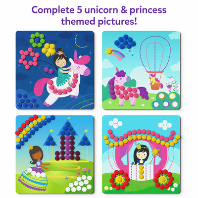 Dot It with Magnets - Unicorns & Princesses | Repeatable Magnetic Art Activity (ages 3-7)