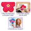 Step-by-step instructions for creating a fabric flower bouquet craft for kids ages 4-9