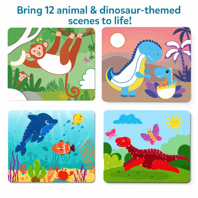 Dot it! - Animals & Dinosaurs Combo | No mess sticker art (ages 3-7)
