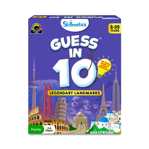 Image of Guess in 10 Legendary Landmarks trivia card game for ages 8-99, 2-6 players