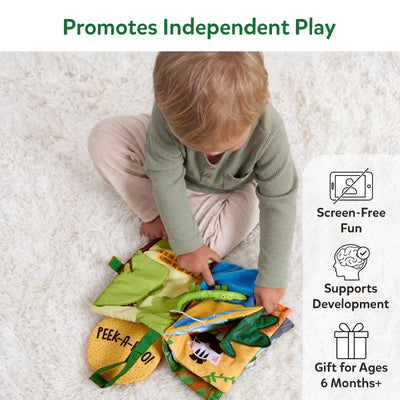 Peek-A-Boo: Jungle Theme (Ages 6 months+) - Soft Cloth Baby Book