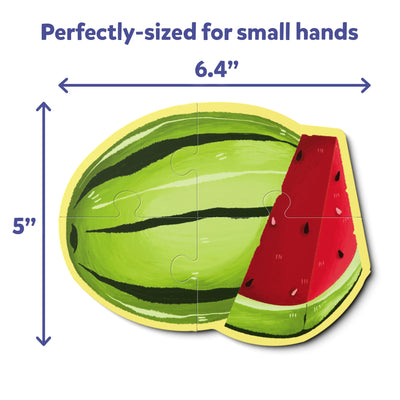 Watermelon-shaped puzzle with a slice removed from My First Puzzle Set Fruit Fun