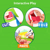 Children’s craft kit demonstrating cutting, folding, and pasting for creating animals