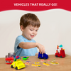 Sandeezy: Cars, Trucks, & More! | Sensory Toy & Pretend Play Set | Gifts for Ages 3-7
