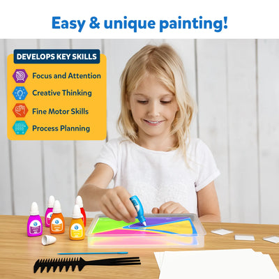 Child’s art kit for creative thinking, focus, fine motor skills, and process planning