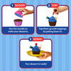 Three-step guide for making and decorating a toy dessert from Sandeezy Delicious Desserts set