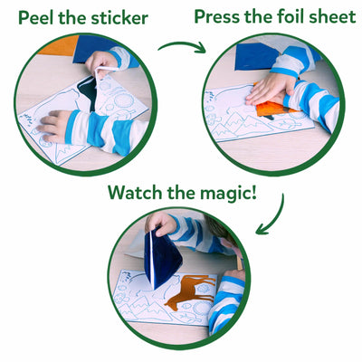 Foil Fun: World Of Animals | No Mess Art Kit (ages 4-9)