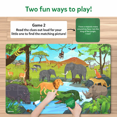 Piece & Play: Amazing Animals | Floor Puzzle & Game (ages 3-7)