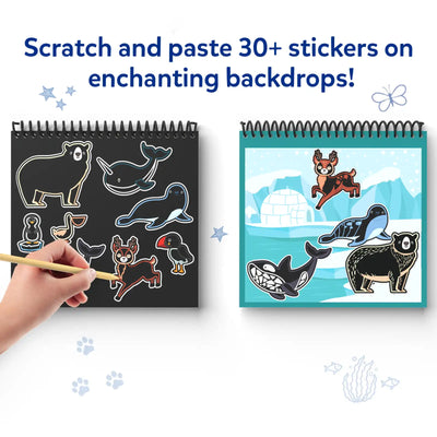 Travel Friendly Magical Scratch Art Book: Amazing Animals (ages 3-8)