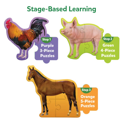Step By Step Puzzle: Farm Animals (ages 3+)