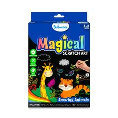 Travel Friendly Magical Scratch Art Book: Amazing Animals (ages 3-8)