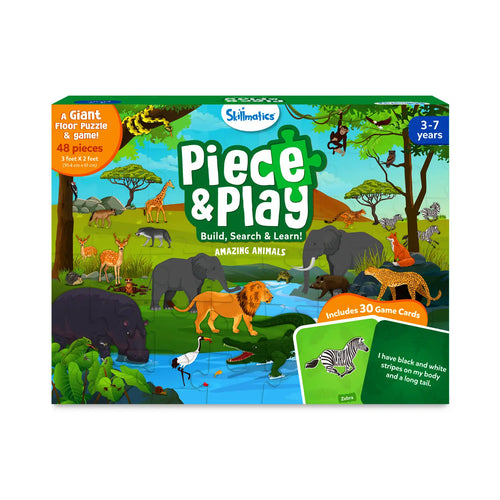 Piece & Play: Amazing Animals | Floor Puzzle & Game (ages 3-7)