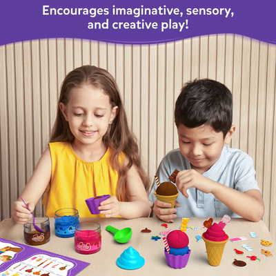 Children’s pretend play ice cream making kit from Sandeezy Ice Cream Parlour sensory toy set