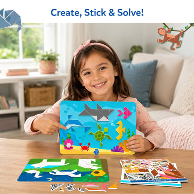 Tangram Twist - Amazing Animals | No Mess Sticker Art (ages 4-7)