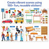 Sticker Stories - Adventures Around Town | Creative Storytelling Kit (ages 3-7)