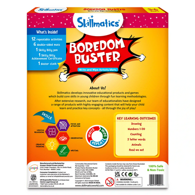 Educational activity set for children from Boredom Buster Reusable Activity Mats for ages 3-6