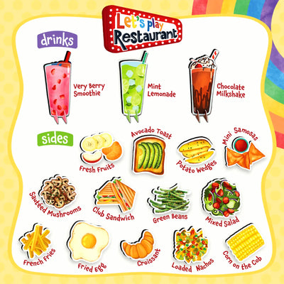 Let's Play Restaurant | Magnetic Pretend Play Set (Ages 3-8)