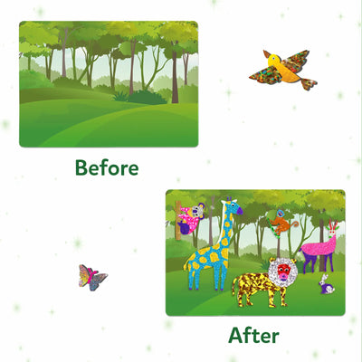 Foil Fun: World Of Animals | No Mess Art Kit (ages 4-9)