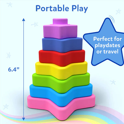 Starry Stacker | Silicone Stacking Toy (Ages 6 months - 3 years)