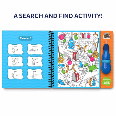 Water Spotter: Around The House | Reusable Search & Find Book (ages 4-8) - Learning & Education