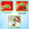 Instructions for Waxy Window Art Amazing Animals craft kit creating colorful window clings
