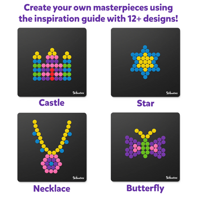 Colorful magnetic dot art boards featuring unicorns and princesses for kids ages 3-7