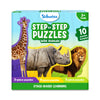 Children’s puzzle set with wild animals and varying pieces for learning in Step By Step Puzzle Wild Animals