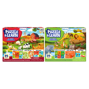 Animal Puzzle & Learn Bundle (ages 3-7)