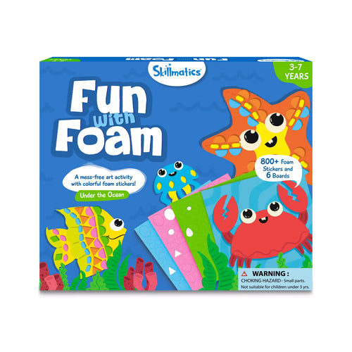 Skillmatics Fun with Foam Under the Ocean craft kit with foam stickers and boards for kids