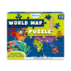 Skillmatics World Map Puzzle for ages 6-12 with 100 country cards and fun facts