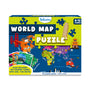 Skillmatics World Map Puzzle for ages 6-12 with 100 country cards and fun facts