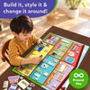 Child playing with Magnetopia interactive magnetic board game for creative pretend play