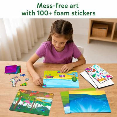 Foil Fun: World Of Animals | No Mess Art Kit (ages 4-9)