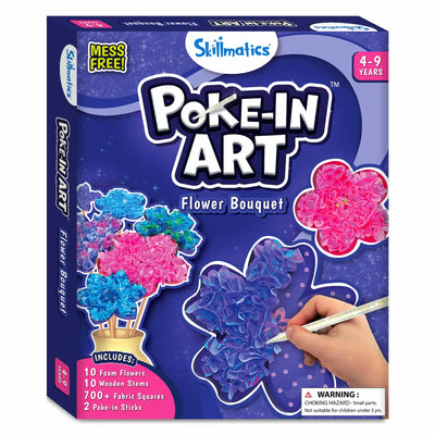 Skillmatics Poke-In Art Flower Bouquet craft kit for kids ages 4-9 with foam flowers