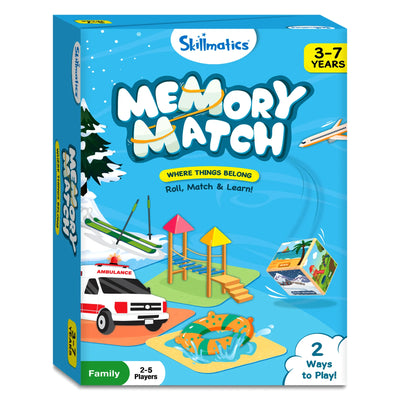 Children’s educational Memory Match game with illustrated scenes for ages 3-7