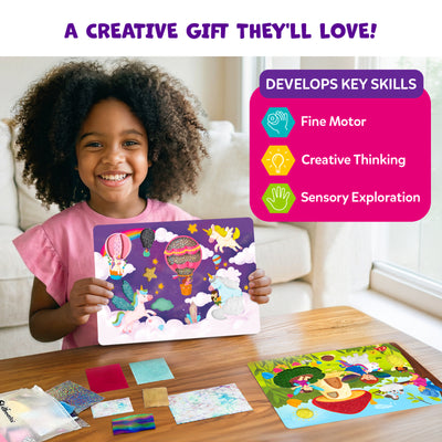 Stick on Fabric Art: Unicorns & Princesses | Tactile & Sensory Fabric Art (ages 4+)