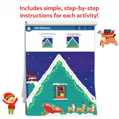 Holiday-themed activity book for children from Snip Snip Holiday Magic Art & Craft Kit