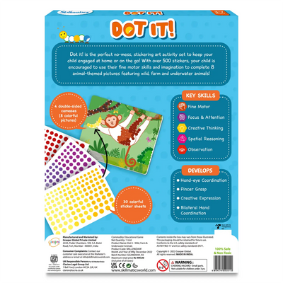 Dot it! - Wild, Farm & Underwater Animals | No mess sticker art (ages 3-7)