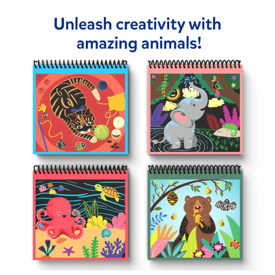 Travel Friendly Magical Scratch Art Book: Amazing Animals (ages 3-8)