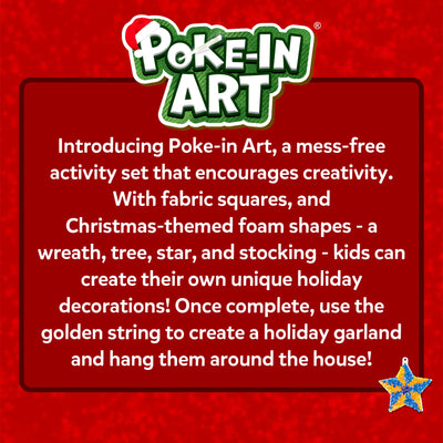 Christmas-themed craft kit for kids to create holiday decorations with no mess