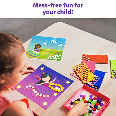 Child’s craft kit with colorful foam shapes for fairy and princess designs