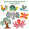 Colorful animal and nature-themed thread art crafts from Waxy Window Art for kids ages 5-12